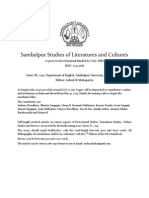 Peer-Reviewed Research Journal From English Department, Sambalpur University, Odisha, India Titled: Sambalpur Studies of Literatures and Cultures.