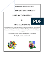 Chatham Grammar School Math Revision Guide