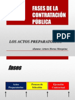 Fases de La Contratación Pública - Los Actos Preparatorios - Arturo Horna Marquina