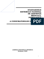 Standardele Sistemului National de Asistenta Medicala Psihologica Si Sociala A Consumatorilor de Droguri