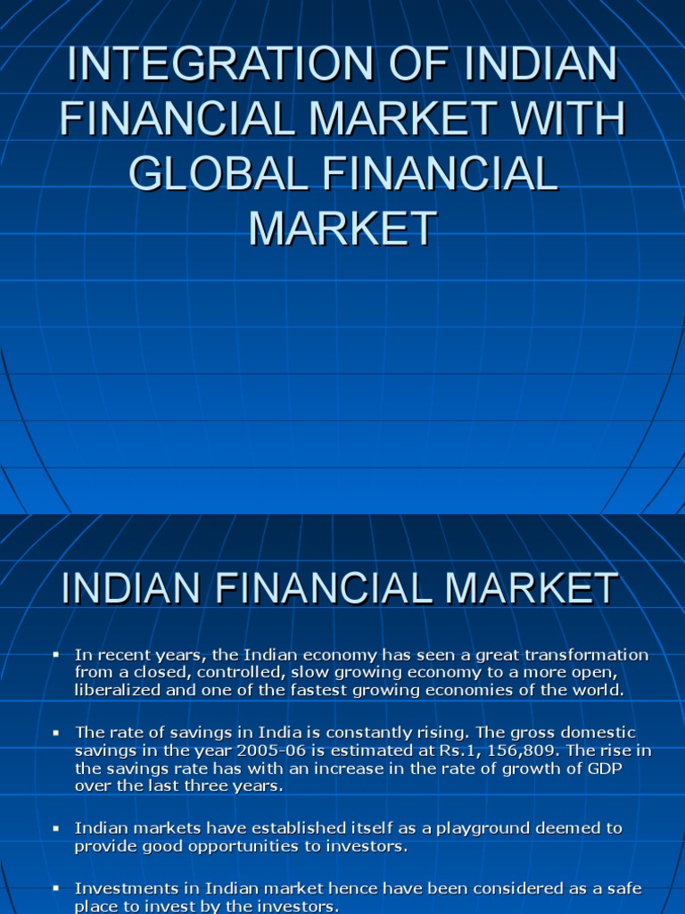 Integration of Indian Financial Markets | PDF | Financial Markets | Stocks