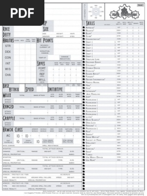 Iron Kingdoms 3 5 Sheet Pdf Leisure Sports