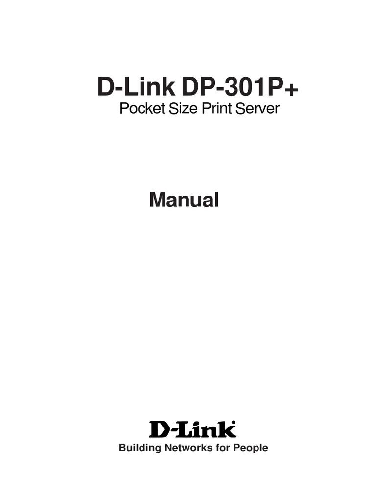 DLINK Print Server DP301PManualUS PDF Ip Address Port