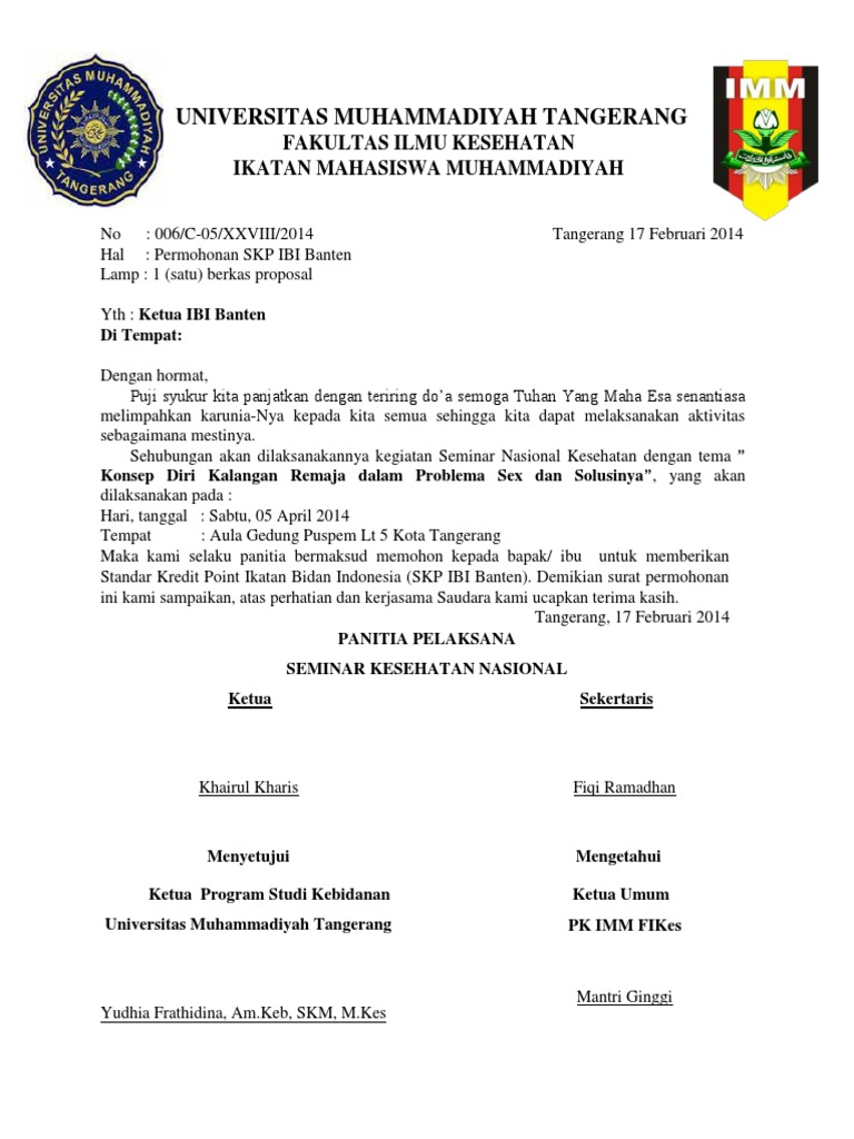 Surat Permohonan SKP IBI
