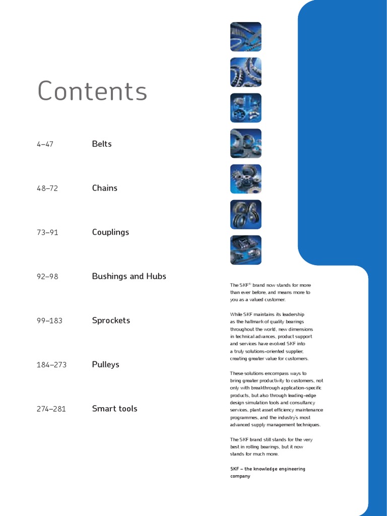 SKF Power Transmission. Catalogue PDF Belt (Mechanical
