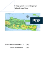 Karakteristik Biogeografis Sosioantropologi Wilayah Jawa Timur