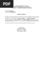 carta de exposición de motivos