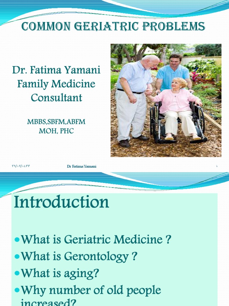 Common Geriatric Disorders Overview | PDF | Urinary Incontinence | Dementia