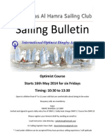Sailing Bulletin June 2014 Optmist Course 1