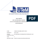 Draft Report Ditu 2363 Industrial Training Faculty of Information Communication and Technology