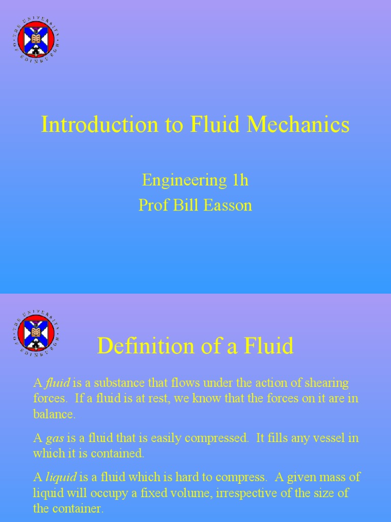 Fluid Mechanics Basics Explained | PDF | Pressure | Fluid Dynamics
