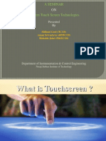 Seminar PPT For Touchscreen Technology
