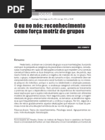 Axel Honneth Reconhecimento e Grupos