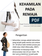 Presentasi: Kehamilan Pada Remaja