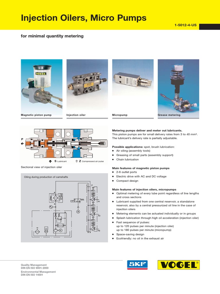 Injection Oilers, Micro Pumps | PDF | Bearing (Mechanical) | Pump