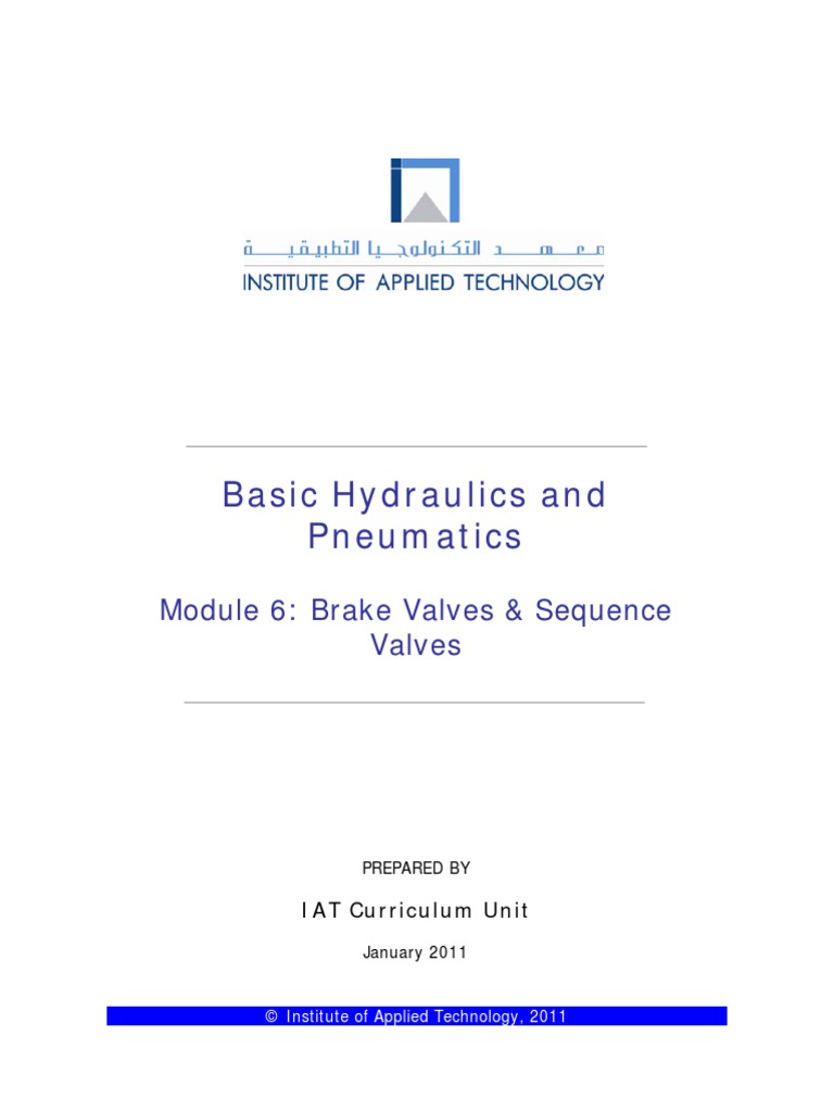 Hydraulics Module 6 Student | PDF | Valve | Hydraulics