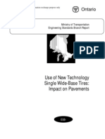 Use of New Technology Single Wide-Base Tires Impact on Pavements