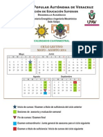 Calendario Cuatrimestral Mayo - Agosto 2014