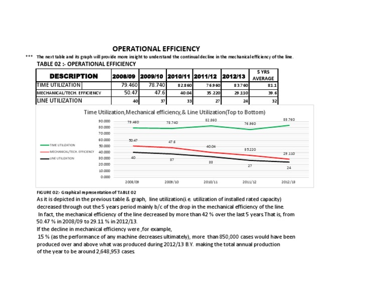 Decline in Operational Efficiency Analysis | PDF