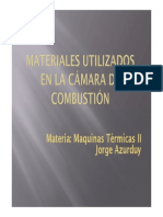 Materiales Utilizados en La Cámara de Combustión PDF