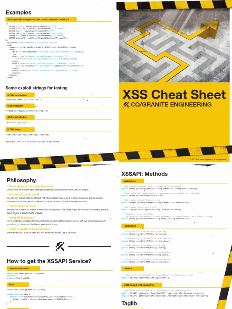 Xss Cheat Sheet PDF Html Element String Science)