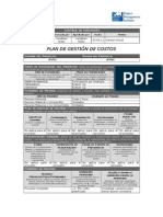 5. Plan de Gestión de Costos