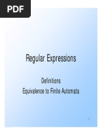 Regular Expressions: Definitions Equivalence To Finite Automata