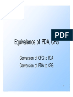 Conversion of CFG To PDA Conversion of PDA To CFG