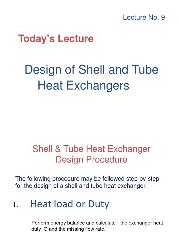 Shell and Tube Heat Exchanger Design | PDF | Heat Exchanger | Heat