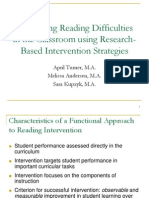 Addressing Reading Difficulties in The Classroom Using Research-Based Intervention Strategies