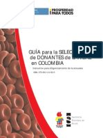 Guía Para Selección de Donantes de Sangre en Colombia 2013