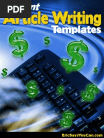 Download Instant Article Writing Templates by Jean Milenix SN224766796 doc pdf