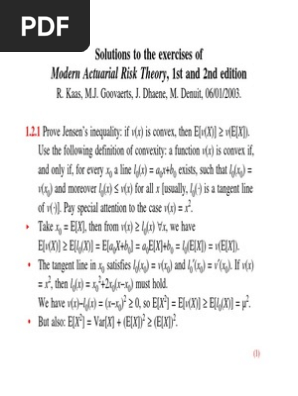 Solutions To Modern Actuarial Risk Theory Poisson Distribution Teaching Mathematics
