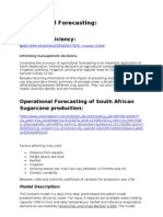 Agricultural Forecasting