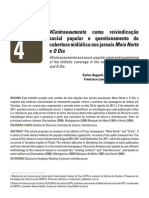 #Contraoaumento como reivindicação social popular e questionamento da cobertura midiática nos jornais Meio Norte e O Dia