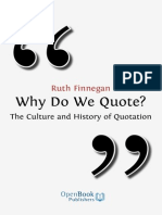 Finnegan Ruth - Why We Quote