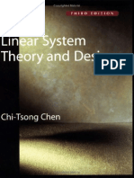 Linear System Theory and Design - Chi-Tsong Chen PDF