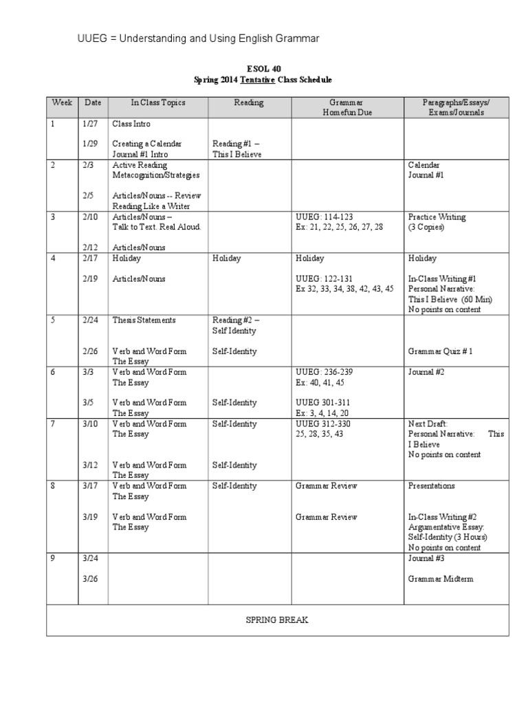 Ms Schedule | PDF | Rules | Grammar