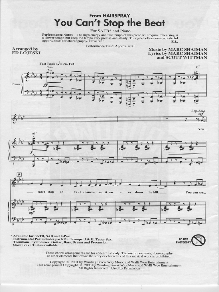 Stop The Beat Satb Pdf