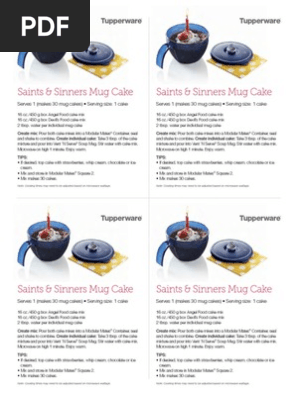 Saints Sinners Mug Cake Recipe