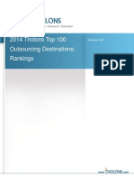 Outsourcing Destinations - Tholons 2014