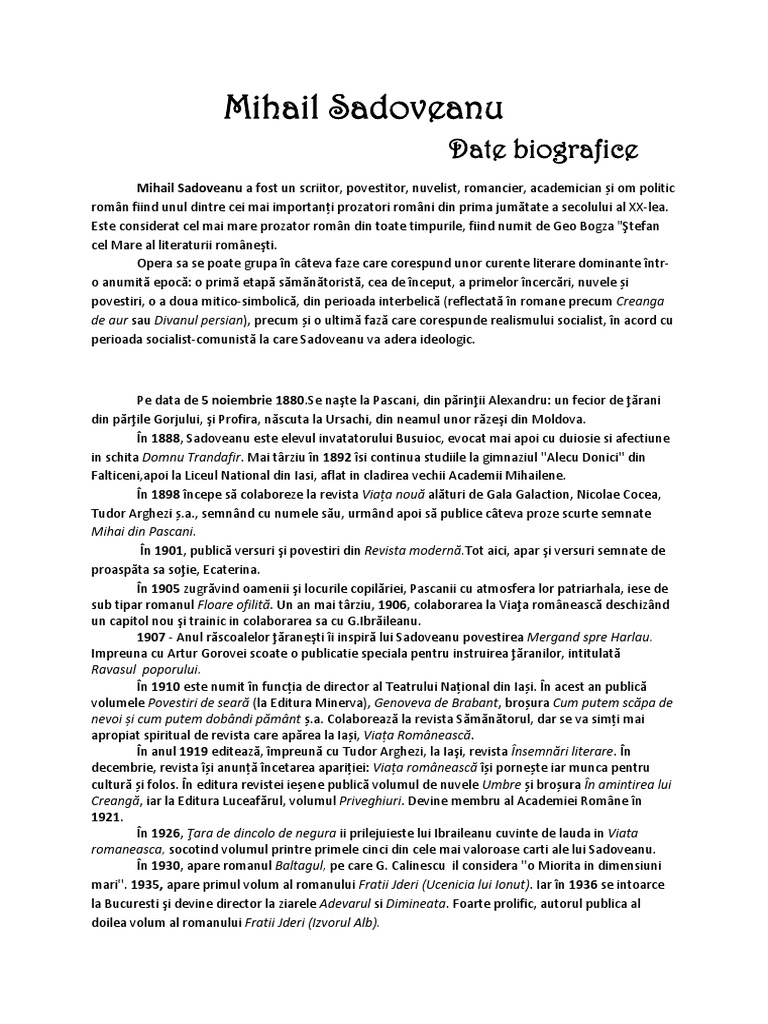 Mihail Sadoveanu