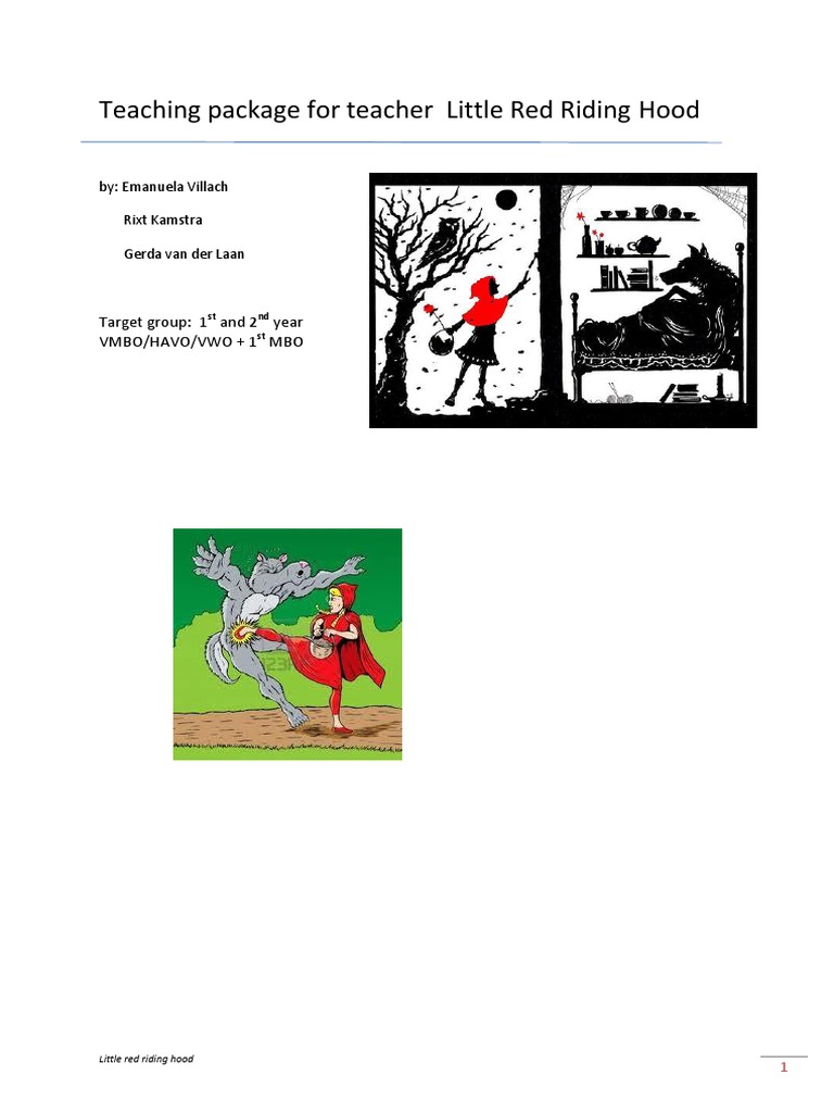 Little Red Riding Hood Roald Dahl Rixt Emanuela Gerda PDF