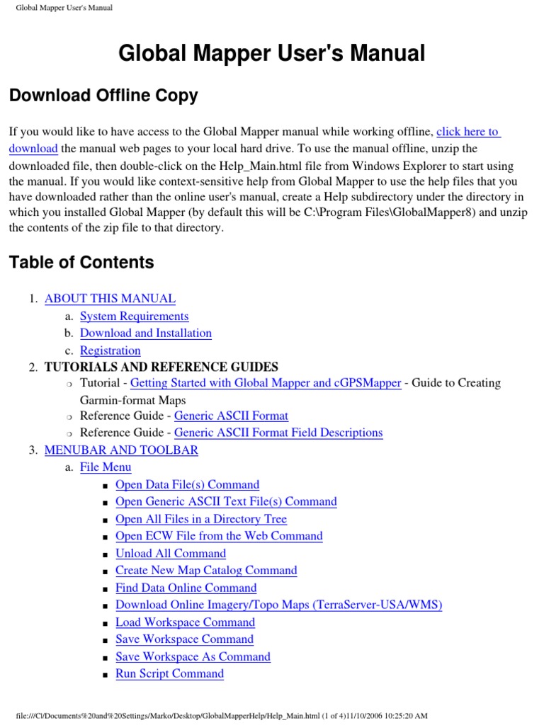 GlobalMapperHelp 02 | PDF | Computer File | Microsoft Windows