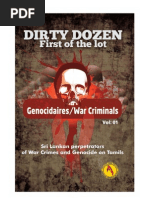 Download DIRTY DOZEN - Genocidaires and War Criminals on Tamils in Sri Lanka by Suthan Raj SN224838453 doc pdf