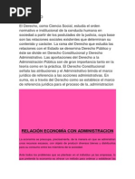 Relación Economía y El Derecho Con Administracion