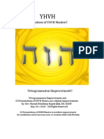 Permutations of YHVH Attunement