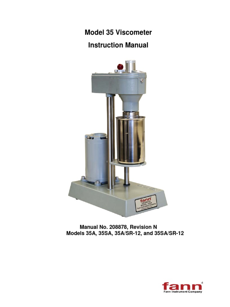 Model 35 Viscometer | PDF | Classical Mechanics | Mechanical Engineering