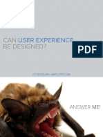 User Experience: CAN Be Designed?