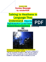 11/5/06 TALKING To HEATHENS in LANGUAGE They UNDERSTAND by Vanderkok